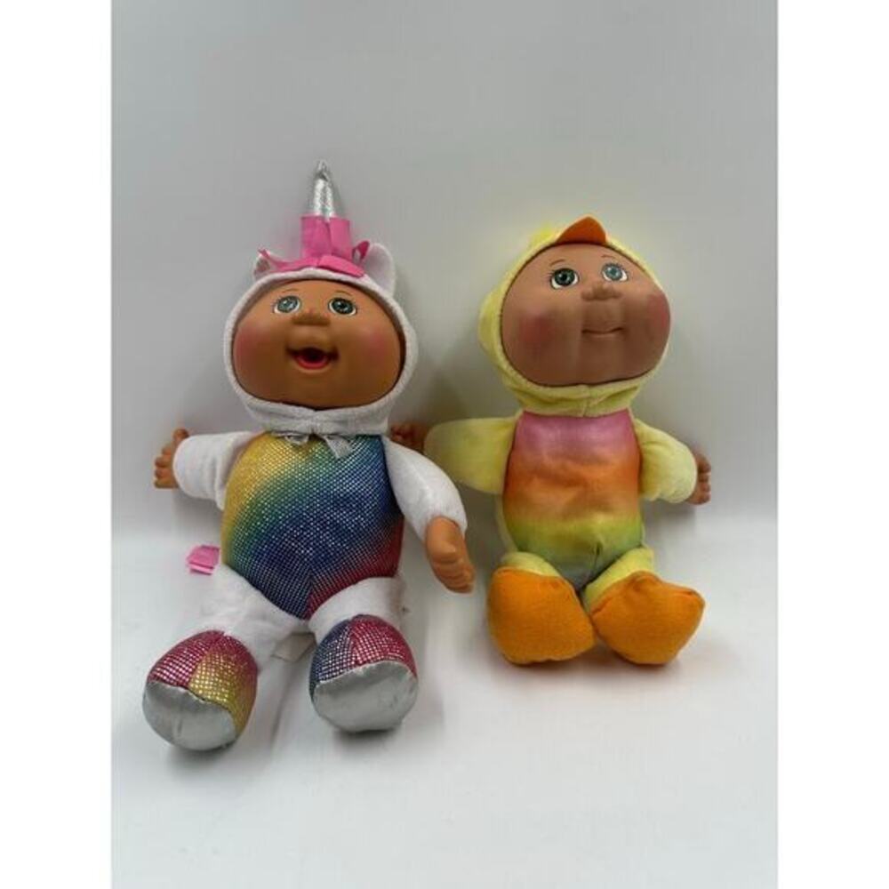 Cabbage Patch Cuties Fantasy Friends Shimmer Unicorn and Cutie Rainbow Chick